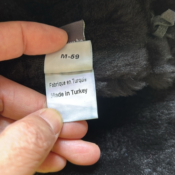 Vintage Ricardo Beverly Hills BH Sheepskin Snap Button Flap Cap Hat Sz S - Picture 8 of 9